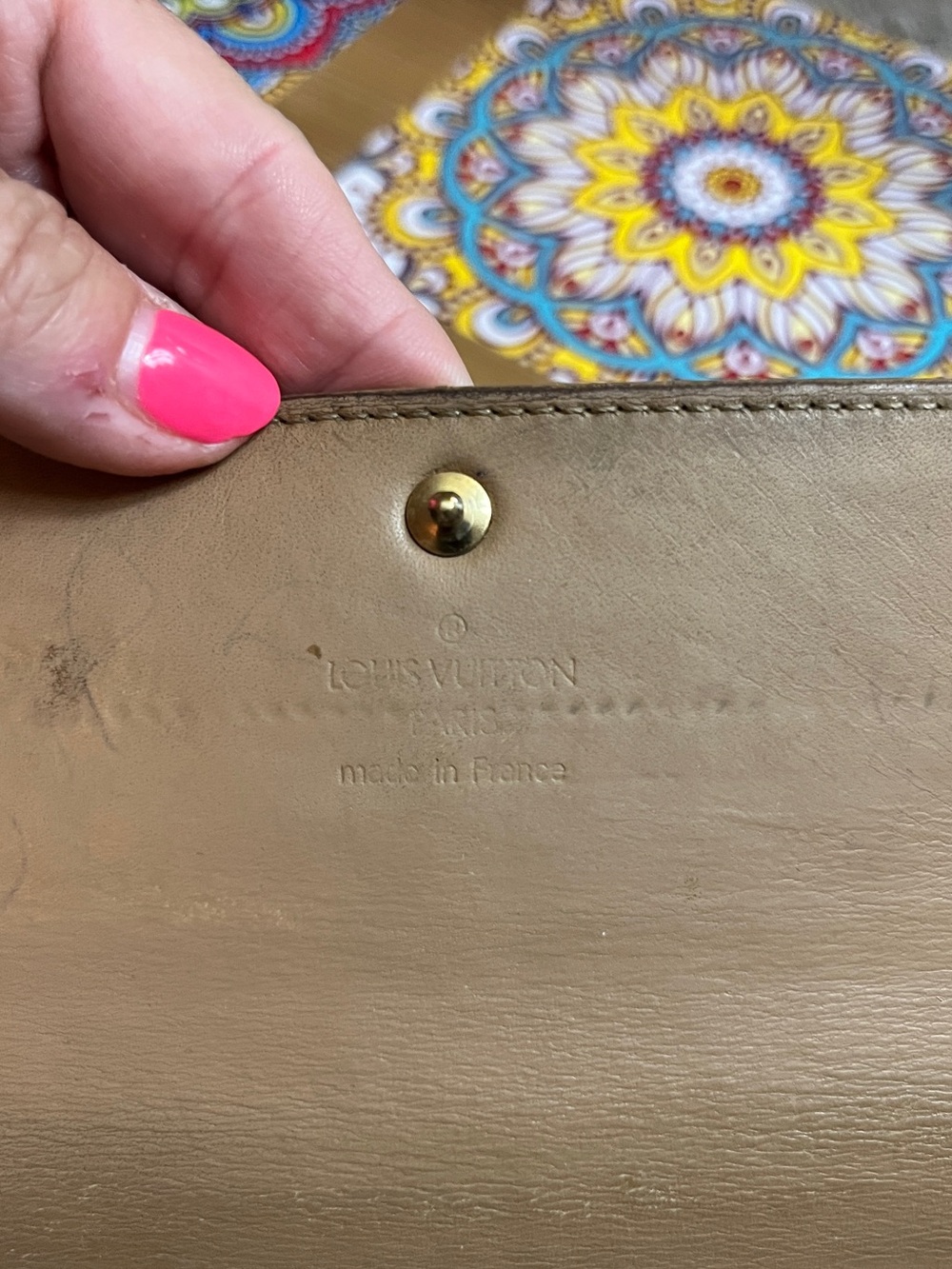Louis Vuitton Vernis Monogram Shiny Golden Wallet project authentic - Picture 10 of 16